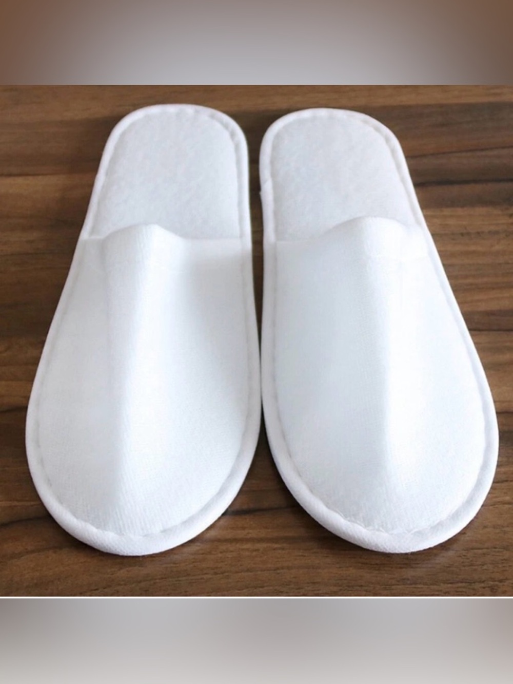 Unlisted White Plush Slip-On House Slippers
